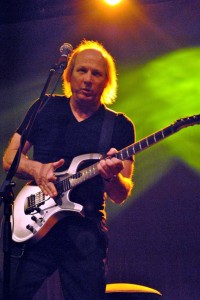 Belew and his trusty Parker Fly at The World Cafe Live in Philadelphia. Photo by Lynn Vala