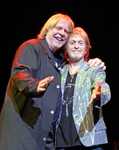 Founding members of the Yes Former Bandmate Mutual Admiration Society, Rick Wakeman (L) and Jon Anderson (R). Photo courtesy of Glass Onyon