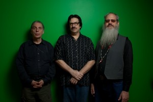 Richard Drexler, piano and upright bass (right), Berlin (center) and legendary drummer Mike Clark (left).  A dangerous combo, promising intense music in February.